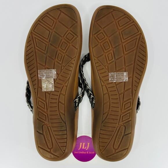 Aetrex Women's Rachel Support Comfort Thong Sandals Pewter Size 38 EU/ 7.5-8 US - Picture 13 of 14